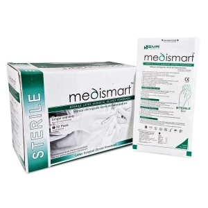 Manusi Chirurgicale Sterile Latex, Pudrate, 6.0, Medismart, 50 perechi/set, 10 set/BAX