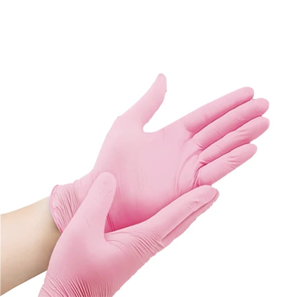 Manusi Examinare Nitrl, Roz, Nepudrate, L, Serix Pink, 100 buc/set, 10 set/BAX