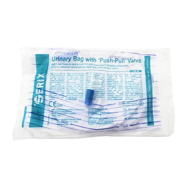 Pungi Urinare, Valva Push-Pull, Sterile, Adulti, 2.000 ML, Serix, 10 buc/set, 25 set/BAX
