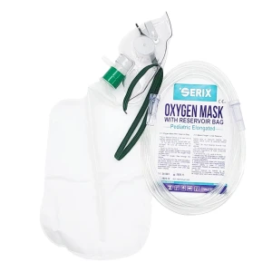 Masca de Oxigen Pediatrica cu Rezervor, Sterila, Elongata, Serix, 1  buc/set, 100 set/BAX