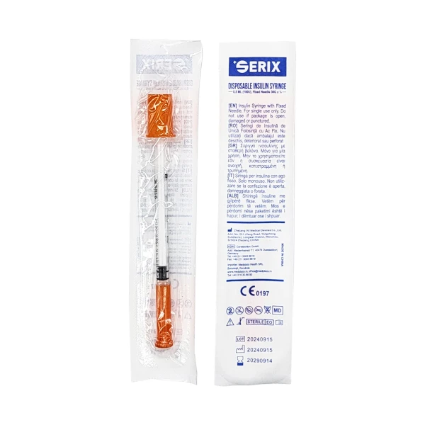 Seringi 0.5 ML (Insulina), Ac Fix 30G, Serix, 100 buc/set, 32 set/BAX