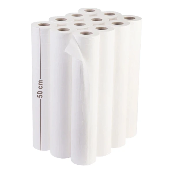 ps-44196 Role Medicale tip Cearceaf, 2 straturi, 50cm x 50m, Serix, 12 role/set,