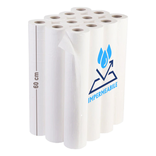 Role Medicale tip Cearceaf, Impermeabile, 2 straturi, 60cm x 50m, Serix, 12 role/set,