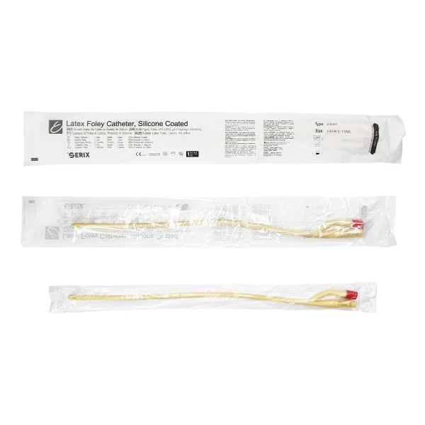 Sonda Foley Latex Siliconat, CH18, 2 cai, Serix, 20 buc/set, 30 set/BAX