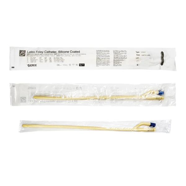 Sonda Foley Latex Siliconat, CH24, 2 cai, Serix, 20 buc/set, 30 set/BAX
