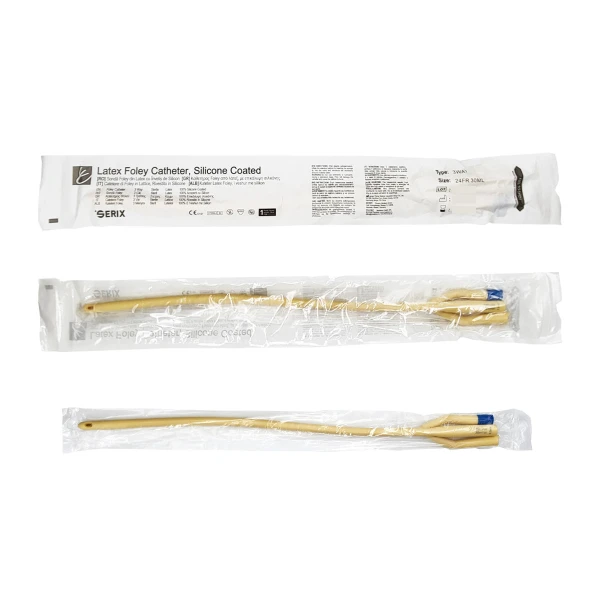 Sonda Foley Latex Siliconat, CH24, 3 cai, Serix, 15 buc/set, 30 set/BAX