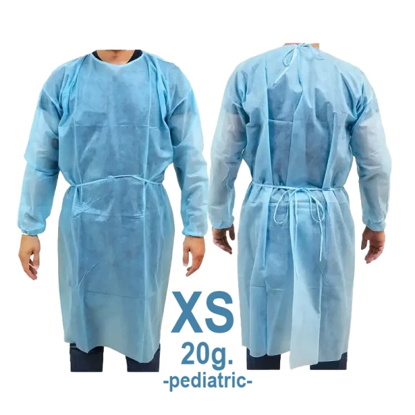 ps-44840 Halat Medical Vizitatori Copii HG PP, 20 GR, Blue, Marime XS, Serix, 10 buc/set, 10 set/BAX