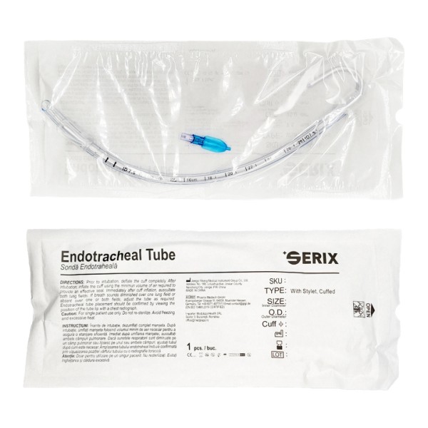 Sonda Endotraheala IOT cu balonas si mandren, D.I. (mm) 7.0, Serix, 25 buc/set, 8 set/BAX