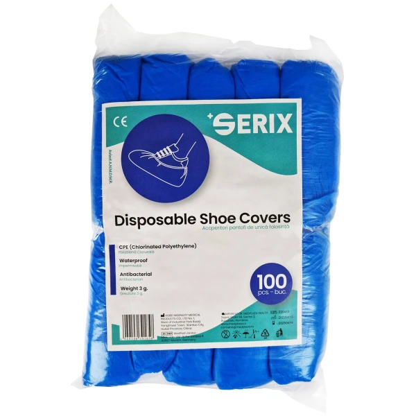 Acoperitori Pantofi (Botosi), CPE 3 gr, 15x41 cm, Blue, SERIX, 100 buc/set, 20 set/BAX
